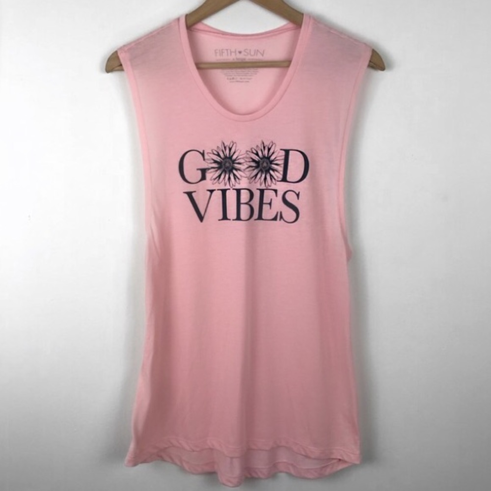Pink - Black Tank Top